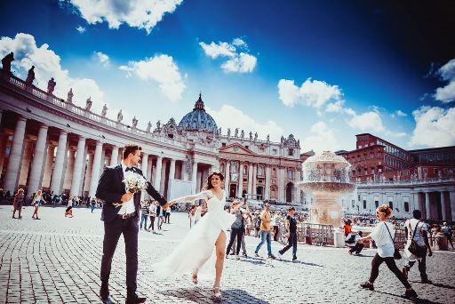 newlyweds in the Vatican